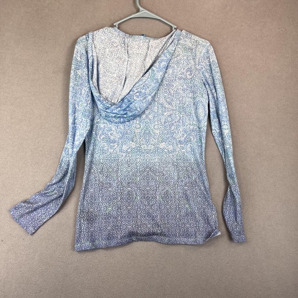 Kuhl Hoodie Womens Small Blue Patterned Long Sleeve Pullover Lightweight Outdoor - Picture 1 of 11